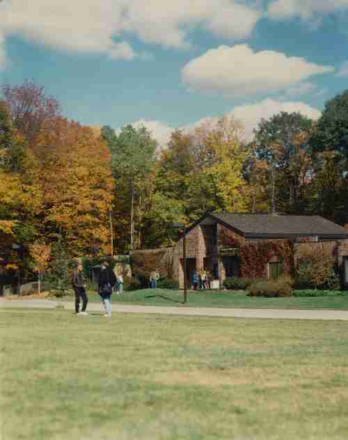 Vintage photo showing the exterior of Hoobler
